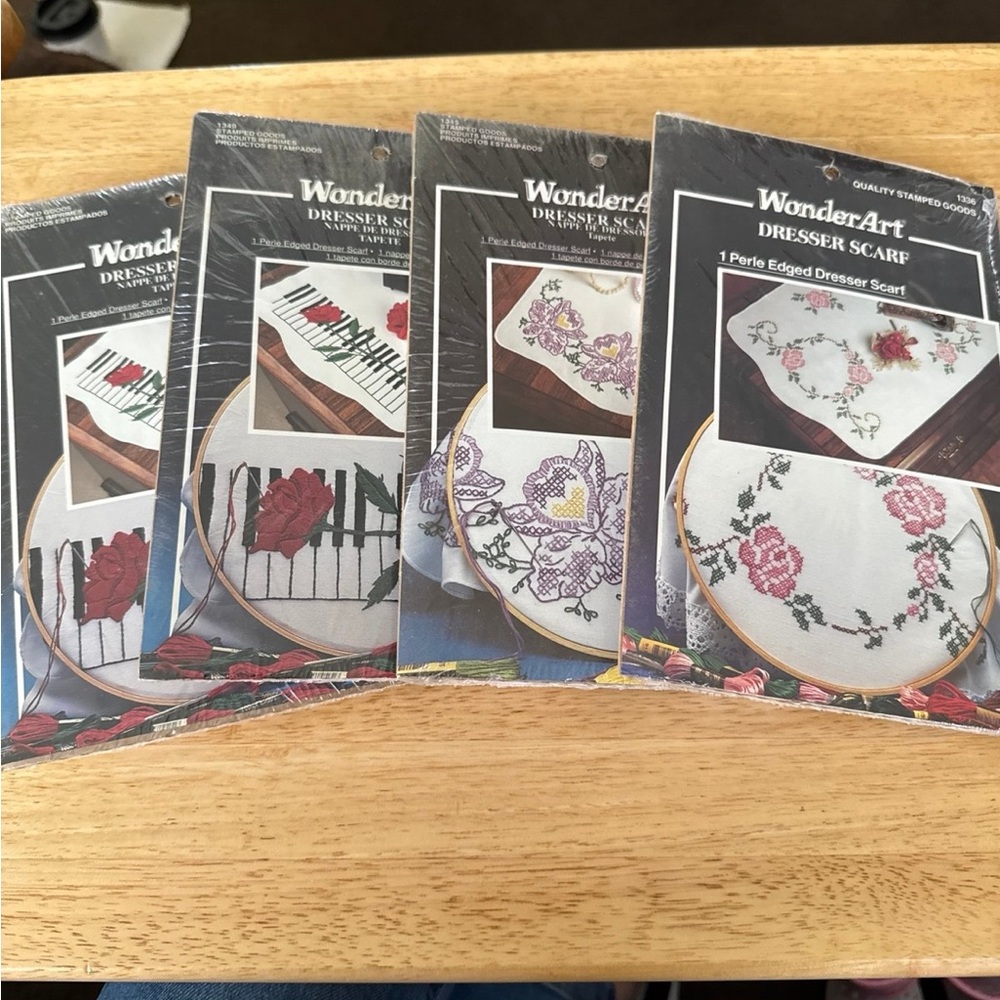 WonderArt Dresser Scarf Embroidery Kits